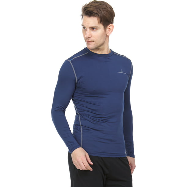 Thermajohn Men Long Sleeve Baselayer Cool Dry Compression T-Shirt for Athletic Workout and Running